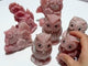 7 Pieces Cute Pink Opal Owl Carving