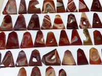 38 Pieces Geode Druzy Carnelian Four-Sided Points