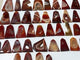 38 Pieces Geode Druzy Carnelian Four-Sided Points