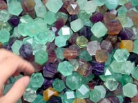 Rainbow Fluorite Tetradecahedron Shaped Tumbled Wholesale
