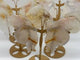 5 Pairs Sakura Flower Agate Butterfly Wing Carving With Stand