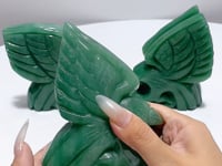 3 Pieces Green Aventurine Eagle Carving