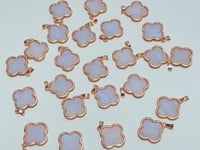 Blue Lace Agate Four Leaf Clover Pendant Wholesale