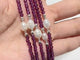 Purple Garnet & Pearl Bracelets Crystal Wholesale