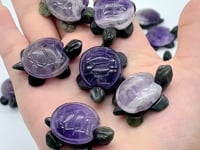 3 Types Beautiful Turtle Crystal Carving Wholesale Caribbean Calcite Chevron Amethyst