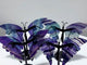 4 Pairs Rainbow Fluorite Symmetry Small Butterfly Wing With Stand