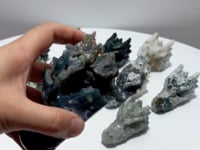10 Pieces Moss Agate Dragon Head Carving