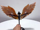 Beautiful Sakura Agate Angel Wing With Stand