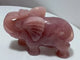 Beautiful Large Deep Pink Madagascar Rose Quartz Elephant Carving