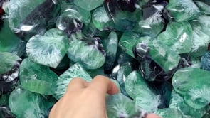 Feather Fluorite Heart Wholesale(with crack)