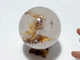 3.4in Fire Quartz Sphere With Moving Bubble Enhydro Quartz