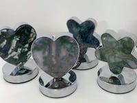 Moss Agate LED Table Lamp Flower & Heart Shape Wholesale