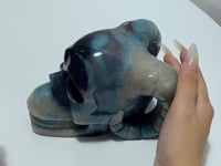 Trolleite Shofar Skull Horned Devil Carving