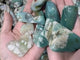 Polished Green Sakura Flower Agate Free Form Mixed Size Wholesale