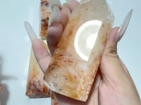 10 Pieces Beautiful Fire Quartz Tower