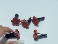 Red Jasper Four Leaf Clover Car Air Vent Clips Crystal Wholesale Car Accessories