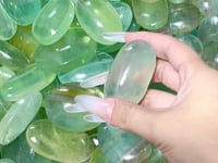 Clear Green Fluorite Palm Wholesale