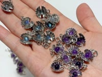 2 Types Shell Pendant Crystal Wholesale Labradorite Amethyst