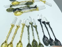 3 Colors Coffee Spoon With Brazil Clear Quartz Points Wholesale