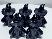 Large 10cm Mirror-like Polishing Obsidian Wizard Ghost Halloween Carving Wholesale