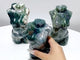 3 Pieces Large Moss Agate Goddess Carving
