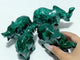 4 Pieces High Quality Malachite Elephant Carving