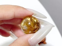 3 Pieces High Quality Gold Rutile Spheres