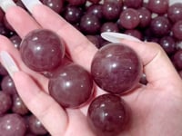 Small Strawberry Quartz Spheres Ball Crystal Wholesale