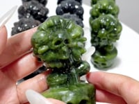 3 Types Skull Sunflower Carving Wholesale Green Jade Yooperlite Larvikite