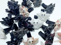 6 Types Halloween Bat Crystal Car Air Vent Clips Wholesale Car Accessories Obsidian Garnet