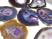 7 Pieces Beautiful Large Geode Amethyst Mixed Agate Slabs