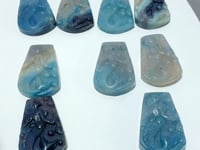 12 Pieces Natural Trolleite Stone Mermaid Carving