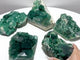 5 Pieces Unique Green Fluorite Raw Specimen Cubic Stone