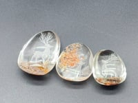 3 Pieces Deer Garden Quartz Inner Scene Carving