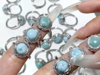 Larimar Round Ring Crystal Wholesale