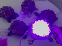 Amethyst Cluster Turtle LED Table Lamp Decorations