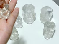 7 Pieces Clear Quartz Skull Carving Closeout