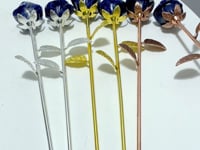 3 Color Beautiful Sodalite Rose Flower Carving Wholesale #2 Shape