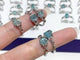 2 Color Clear Apatite Green&Blue Ring