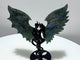 Labradorite Demon And Angel Wing Carving With Stand