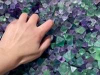 Small Colourful Fluorite Raw Octahedron