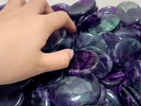 Purple Fluorite Worry Stone Wholesale