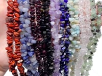 Irregular Crystal Chips Stone DIY Garnet Prehnite Amethyst Loose Beads #4