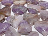 16 Pieces Amethyst Mixed Stripe Agate Heart