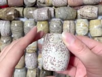 Dendritic Sage Jasper Tambour Carving Wholesale