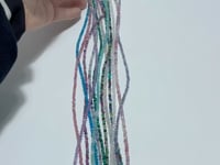 13 Types Multi-Faceted Crystal Flash Necklace Mini Beads Fluorite Amethyst Wholesale