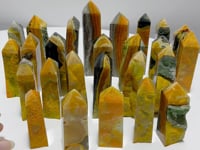 26 Pieces Deep Yellow Bumble Bee Jasper Raw Side Point