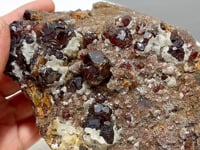 Beautiful Orange Garnet Specimen Mixed Quartz Cluster