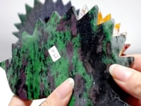 3 Pieces Beautiful Peacock Wing With Stand Ruby In Kyanite Golden Hematoid Quartz