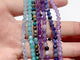 4MM Multi-Faceted Flash Bead Bracelets Wholesale Blue Sodalite Aquamarine Amethyst